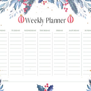 Daily Planner, Week at a Glance Printable, Weekly Planner Undated, Week ...