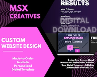 Aesthetic Custom-Made Website Design Service - Full Set Up & Optimization Package