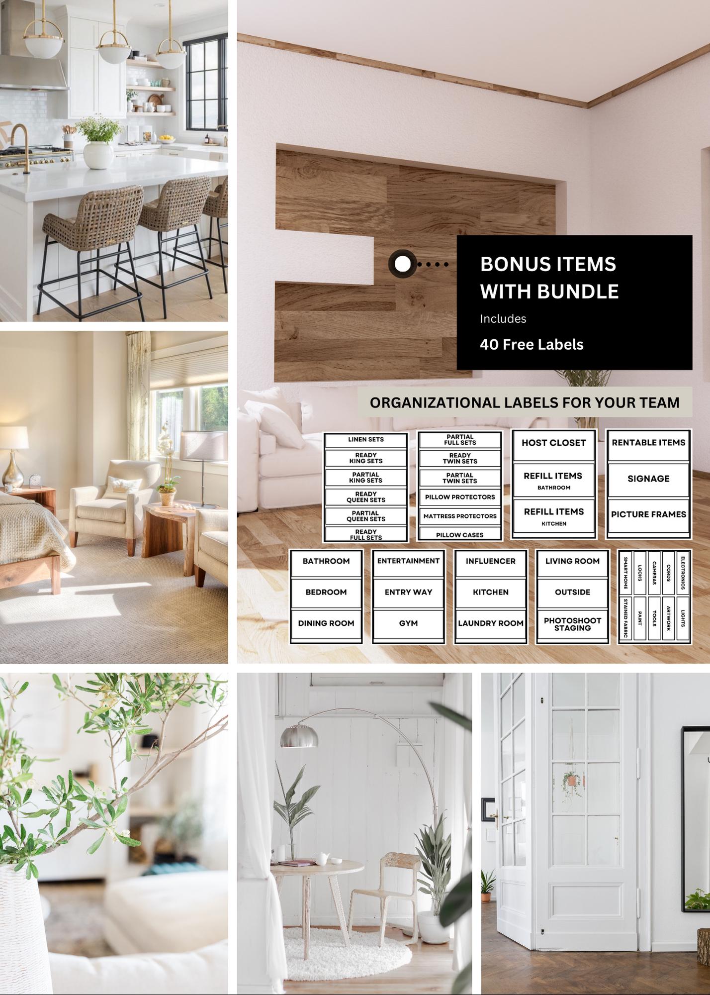Host Name Labels Airbnb and VRBO Host Printables | Digital Labels for Guest & Host ...