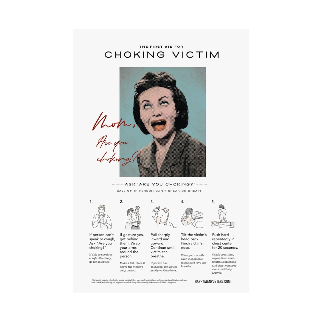 Mom: Choking Victim Poster Choking Poster Choking First Aid Choking ...