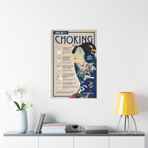 Choking Victim Poster, CPR Poster, Choking Poster, Choking Sign