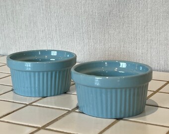Pair of Mini Blue Ramekins