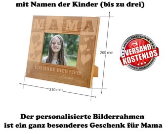 Geschenk für Mutter Bilderrahmen mit Gravur für Mama