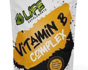 Vitamin B Complex Supplement Vegan Capsules Super Effective Powder B1, B2, B3, B5, B6, B12, Biotin, Folic Acid,D3 Vitamin B Supplement