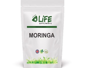 Moringa 600mg Capsules - Genuine Natural Supplement, Vegan-Friendly