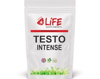 Testo Intense 600mg Capsules - Elevate Vitality Naturally with Clean Natural Extracts: Tongkat Ali, Fadogia Agrestis, and Turkesterone