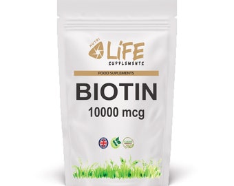 BIOTIN 190 mg Capsules Clean Natural Supplement Vitamin B7 UK Supplement