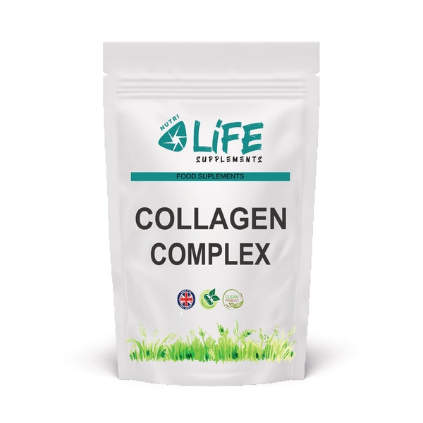 Gehydrolyseerd marien collageencomplex 2400 mg Type I-II-III Beste anti-verouderingsformule Collageensupplement