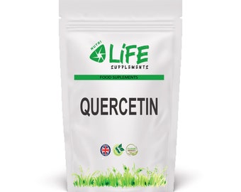 Quercétine 500 mg d'extrait naturel britannique, formule forte et efficace à 98 %, gélules végétaliennes, supplément de quercétine