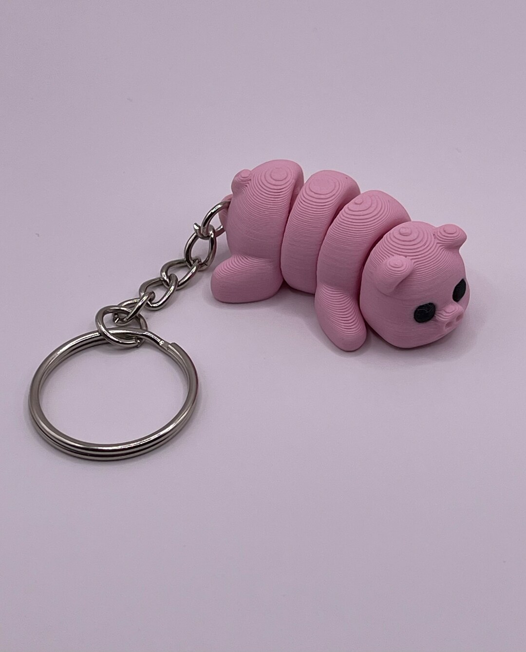 Articulated Baby Pig 3D Printed Keychain. Etsy
