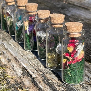 Handmade Bone & Floral Curio Vial - Macabre Oddities