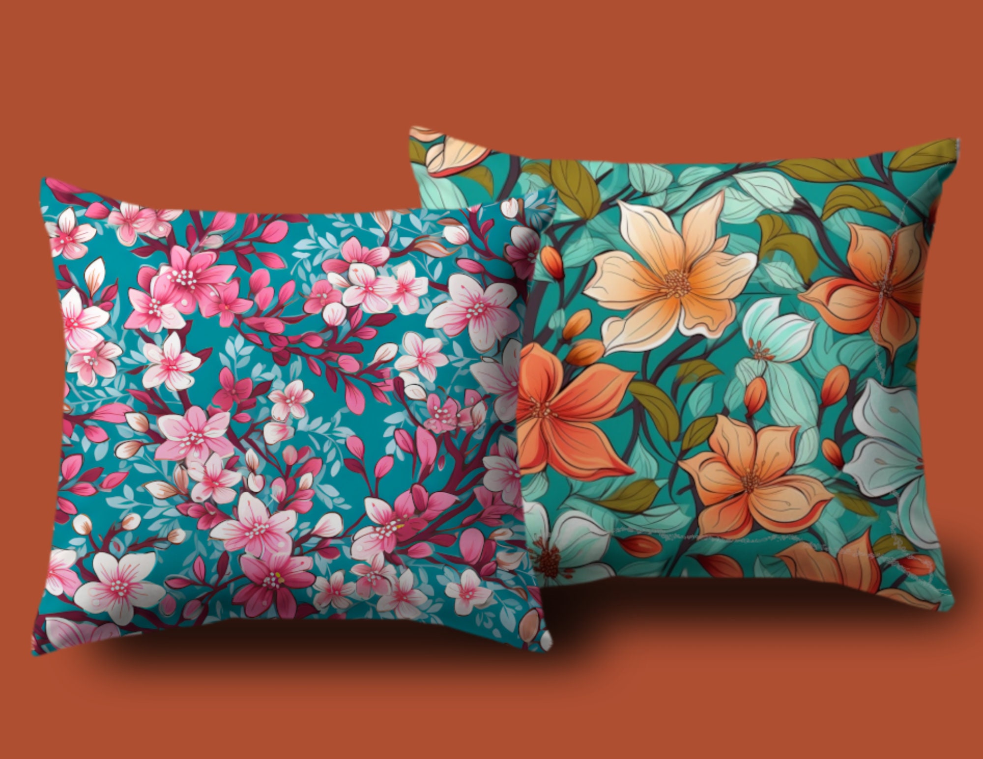 Digital Art Paper Digital Seamless Patterns Flowers Feathers Etsy