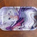 Amethyst Rolling Tray | Decorative Metal Tray with Beautiful Crystal Artwork Design 