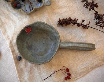 ceramic blue cup pottery earthy  rustic minimalist espresso cup  aesthetic coffee latte  gift for her fired with love by keejan