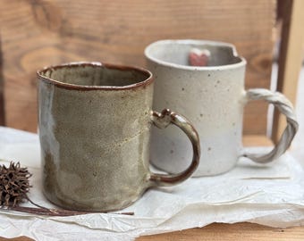Keejan Heart mug - stoneare handmade and unique ceramic coffee/tra mug