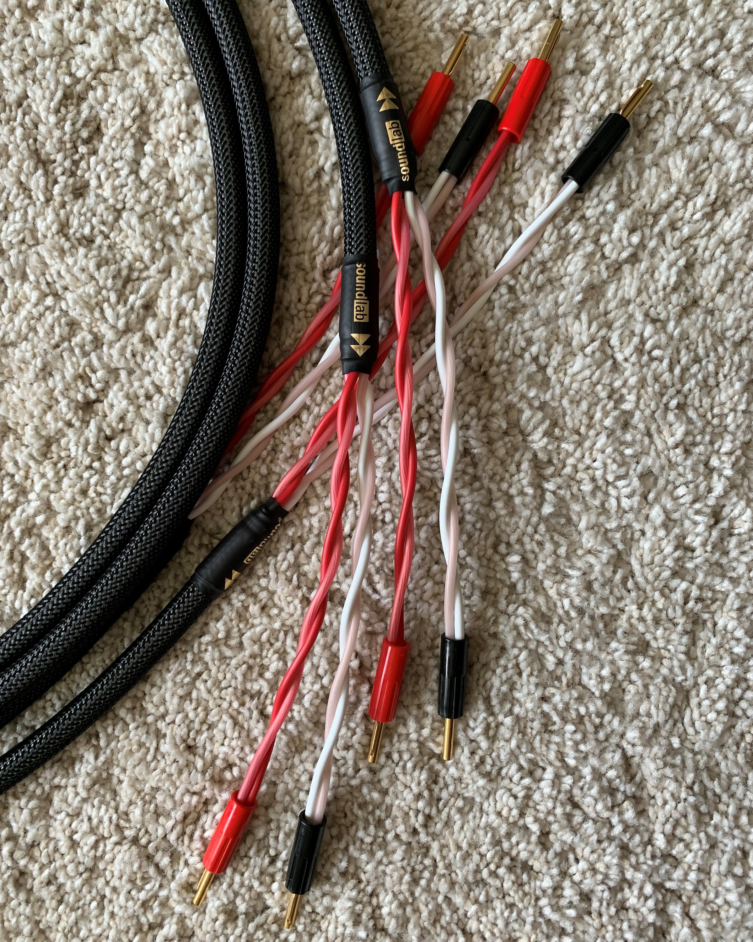 Soundlab Canare 4S11G Speaker Cable Pair With Professional Banana ...
