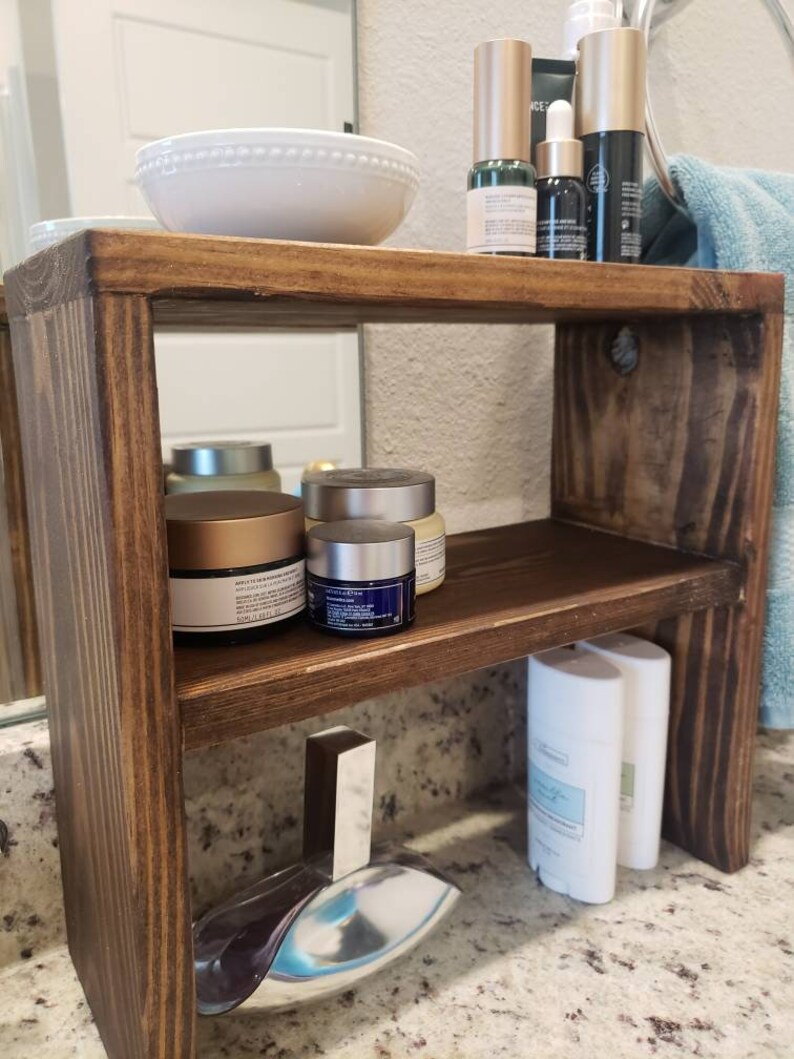 Wood Kitchen Counter Shelf Bathroom Counter Shelf Shelf - Etsy