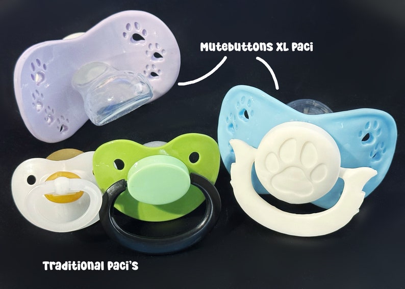 XL Paw Print Adult Pacifier ABDL image 2