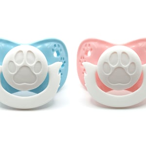 XL Paw Print Adult Pacifier ABDL image 3