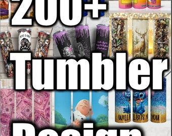 Más de 200 diseños de vasos de sublimación,