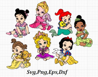 Baby princess Svg,Png,Eps,Dxf Files