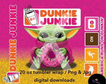 Dunkie Junkie 20 oz Tumbler Wrap