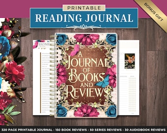 Printable Reading Journal | Printable Reading Planner | Reading Log | Reading Tracker | Book Reviews