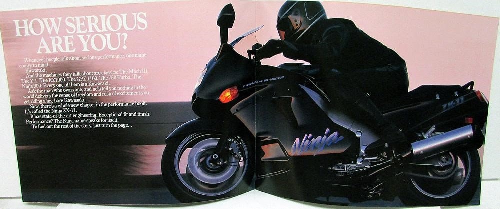 【限定品】 1990 Kawasaki Ninja ZX-11 Motorcycle Dealer Sales Brochure 邦楽