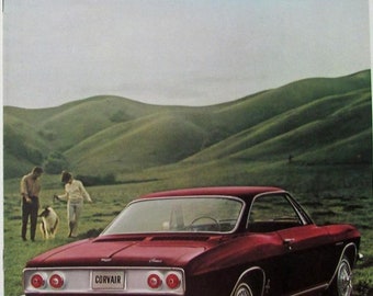 1966 Chevrolet Corvair Corsa Monza 500 Brochure de vente couleur Rev 1 Original