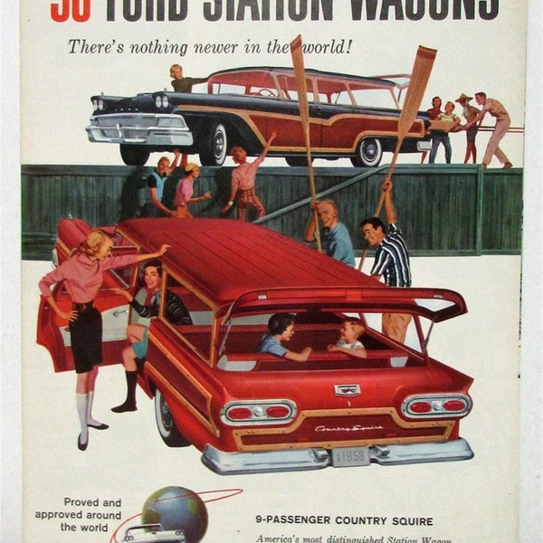 1958 Ford Station Wagon Sales Folder