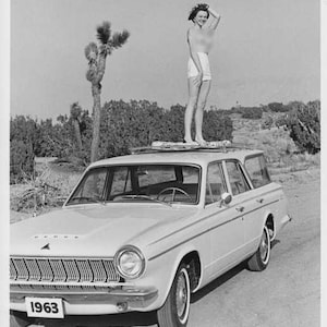 1963 Dodge Dart Station Wagon with Topless Model Press Photos 0219 - Set of 3