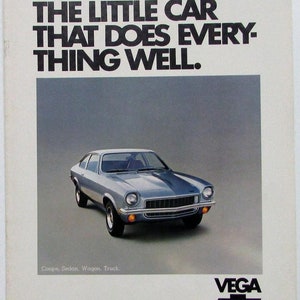 1972 Chevrolet Vega Coupe Sedan Wagon Truck REVISED Sales Brochure Original