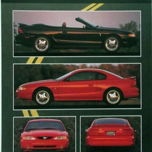 1995 Ford Mustang Cobra SVT gegevensblad fotokaart origineel