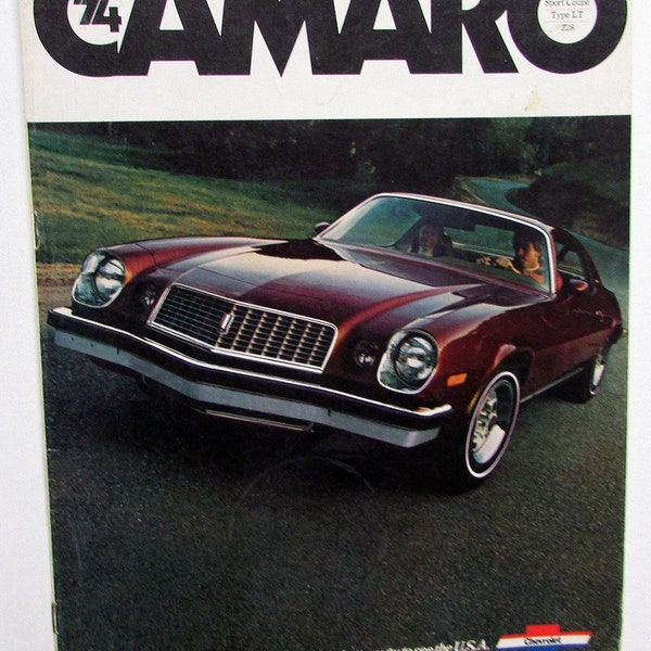1974 Chevrolet Camaro Sport Coupe LT Z28 350 Sales Brochure Original