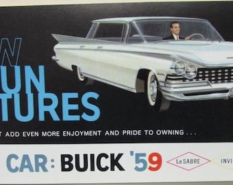 1959 Buick LeSabre Invicta Electra Color Sales Brochure Original