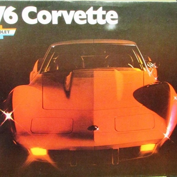 Original 1976 Chevrolet Corvette Dealer Sales Brochure Stingray T-Tops