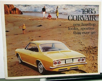 1965 Chevrolet Corvair Corsa Monza 500 Brochure de vente couleur ORIGINAL