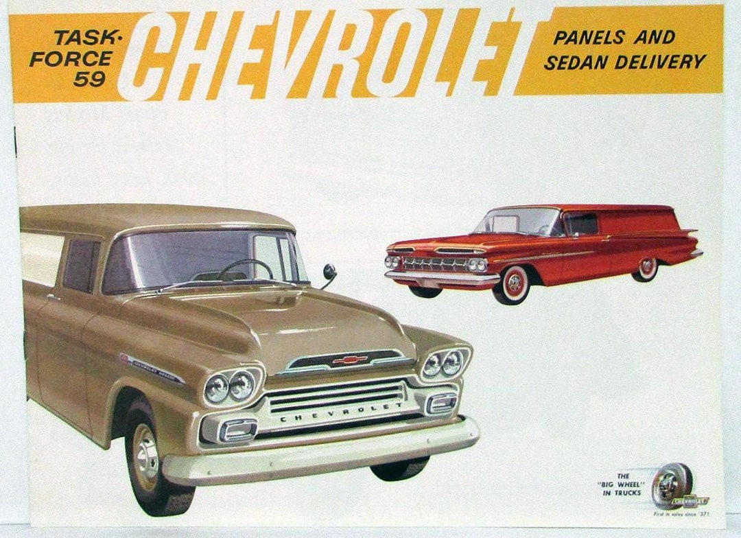 1959 Chevrolet Truck Panels and Sedan Delivery Color Sales Brochure