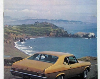 1972 Chevrolet Nova Coupe Sedan SS Rally Nova Sales Brochure Color Original