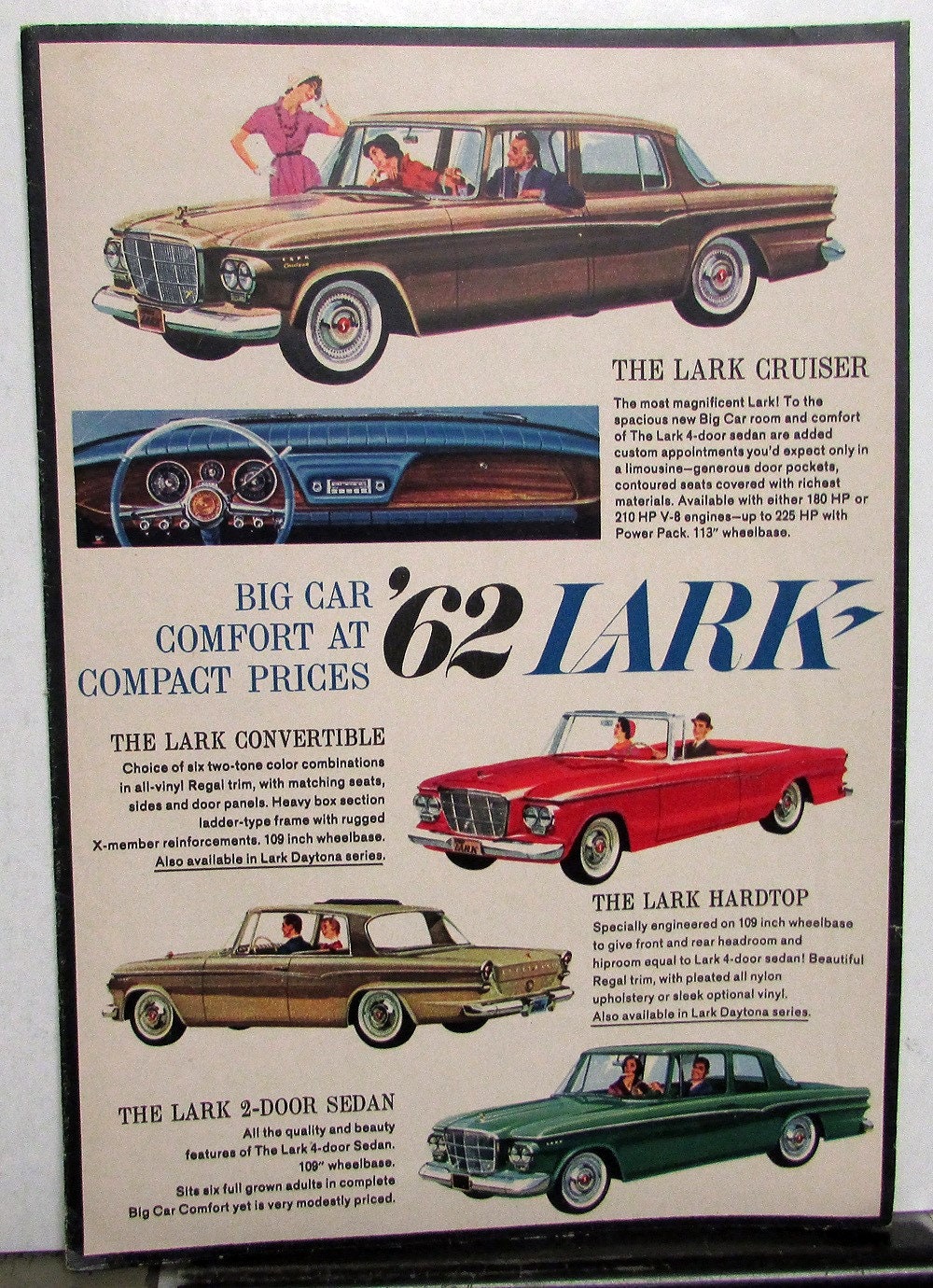 vintage LARK パブミラー 1966 1965 1964 1963 1962 1961 1960 1959 Studebaker Lark