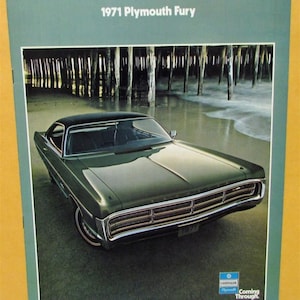 1971 Plymouth Fury I II III Sport GT Wagon Dealer Color Sales Brochure Original