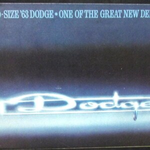 1963 Dodge Dealer Color Sales Brochure Standard-Size Models Original