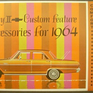 1964 Chevrolet Chevy II & Wagon Custom Features Accessories Brochure Original