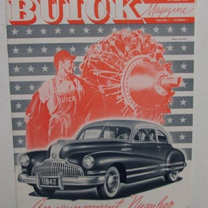 Revista Buick 1941 anuncia los modelos 1942 40 50 60 70 90 folleto de ventas con carta