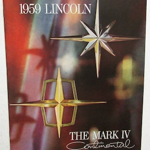 1959 Lincoln and The Mark IV Continental Verkaufsbroschüre Premiere