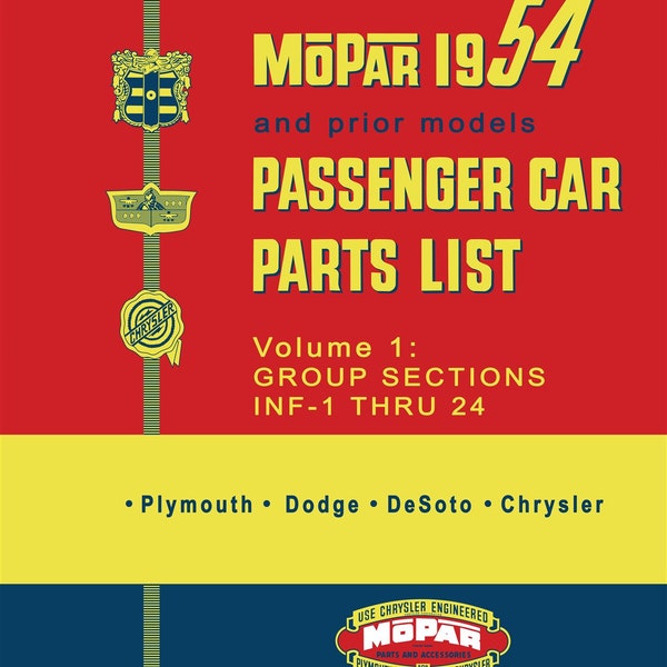 1946 1947 1948 1949 50 51 52 53 1954 Mopar Parts Catalog Chrysler Plymouth Dodge
