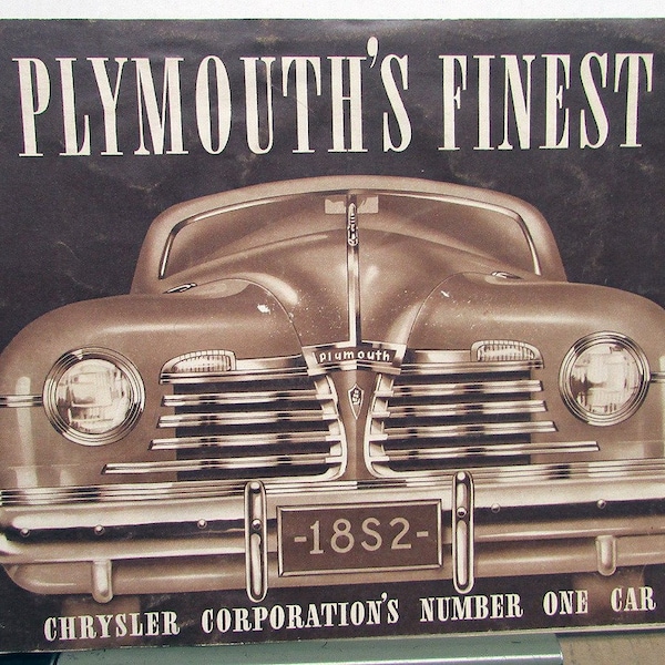 1942 Plymouth Special Deluxe and Deluxe Models Sales Brochure Original