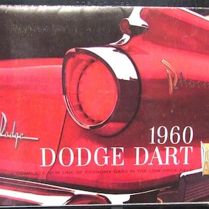 1960 Dodge Dart Dealer Color Sales Brochure Folder Phoenix Pioneer Seneca