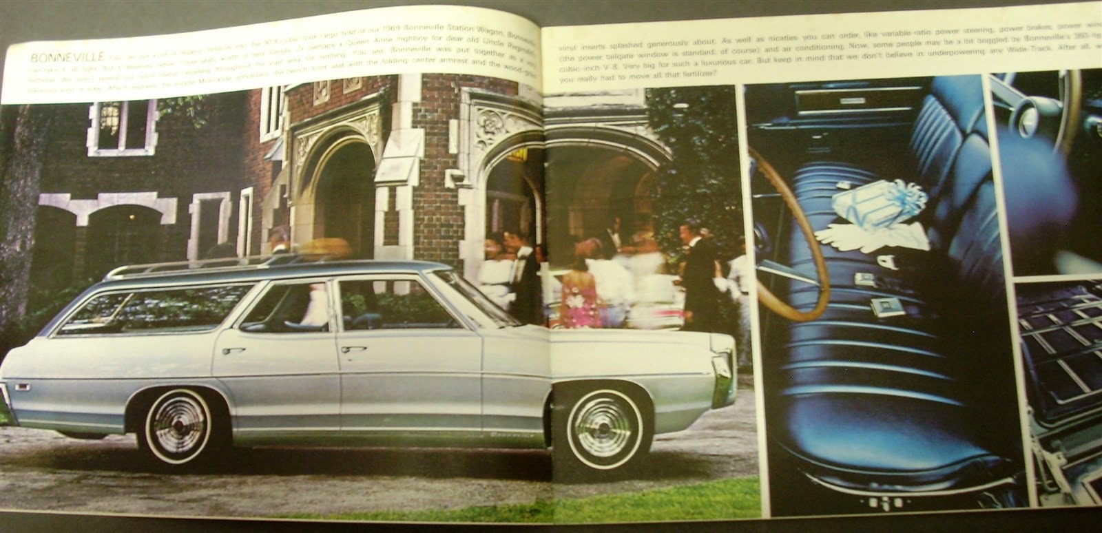 1969 Pontiac Sales Brochure Station Wagon Bonneville Safari Catalina Le