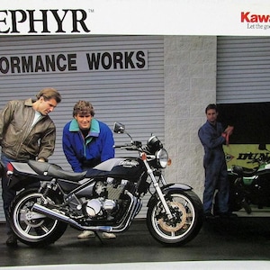 1990 Kawasaki Zephyr Motorcycle Dealer Sales Brochure ZR550-B1 Specs